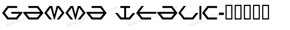 Gamma Italic字体转换
